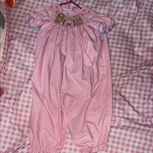 Pink Polka Dot Baby Romper